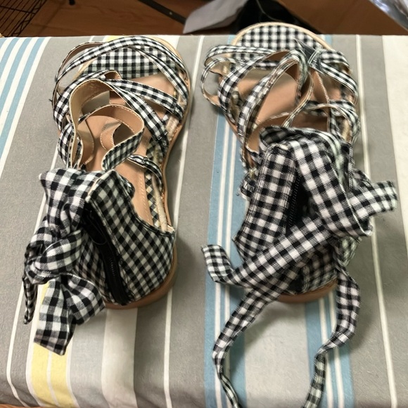 Torrid Black and White Gingham Sandals - Picture 4 of 4